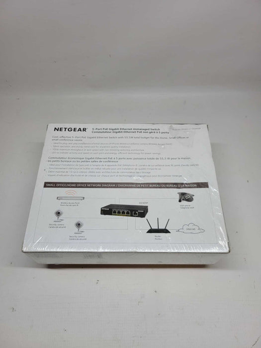 NETGEAR GS305P 5-Port Unmanaged PoE Switch - Black - NEW