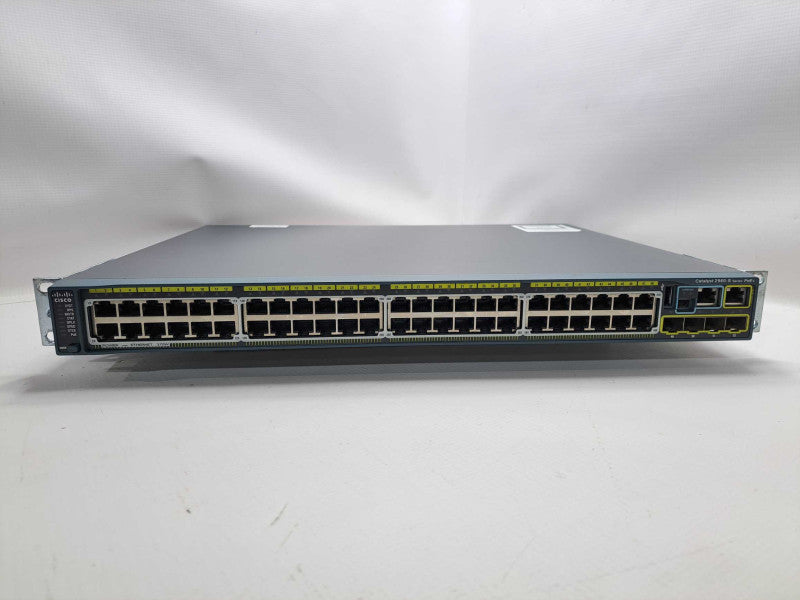 Cisco WS-C2960S-48LPS-L 48-Port Gigabit POE Managed Switch w/ C2960S-Stack Q)