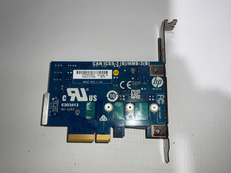 HP MS-4365 SSD PCIe to M.2 Controller Adapter 742006-003 with 512GB NVMe SSD  -