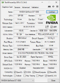 ASUS GT1030 2GB GPU Q@
