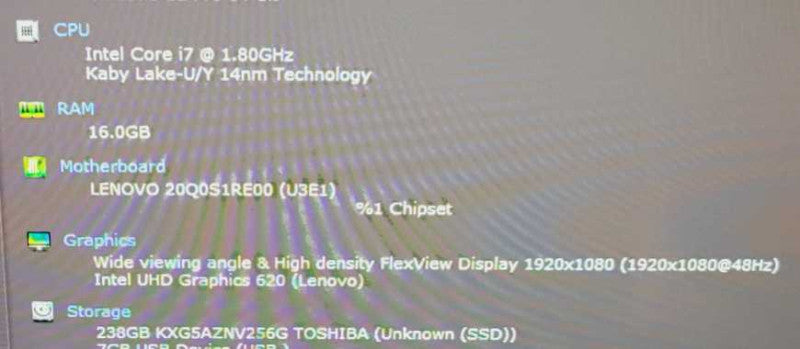 Lenovo ThinkPad X390 13.3\\" FHD Touch i7-8565U 1.8GHz 16GB 256GB SSD =
