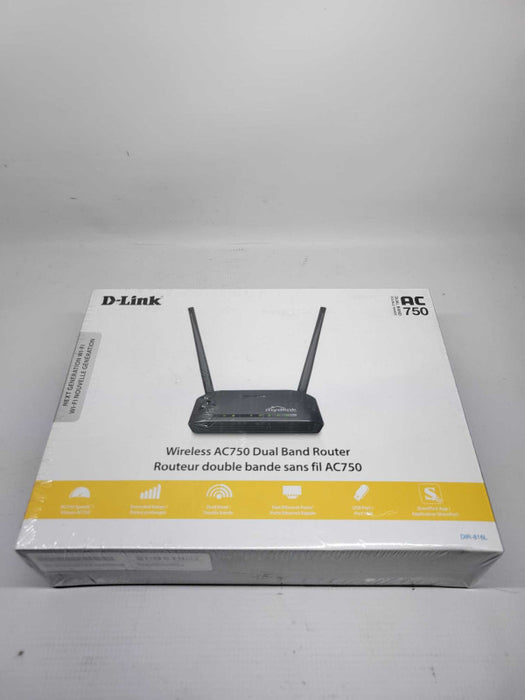 D-Link Wireless AC750 4-Ports Switch Dual Band Router Black DIR-816L