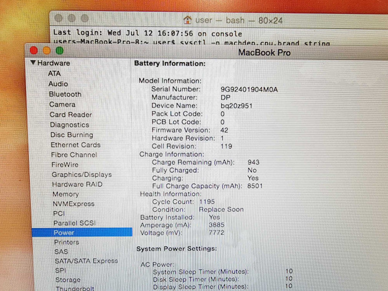 Apple Macbook Pro 2009 17\\" Core 2 Duo T9900 @ 3.06GHz 4GB DDR3 500GB SSD (