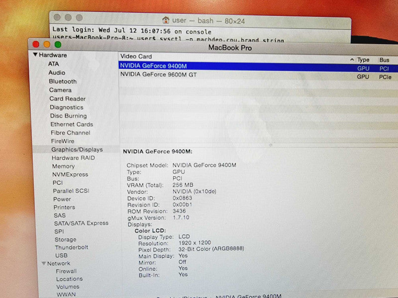 Apple Macbook Pro 2009 17\\" Core 2 Duo T9900 @ 3.06GHz 4GB DDR3 500GB SSD (