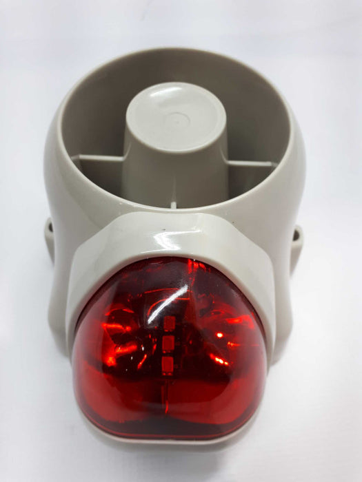 Indoor/Outdoor Self Contained 120dB Siren/Strobe Red &