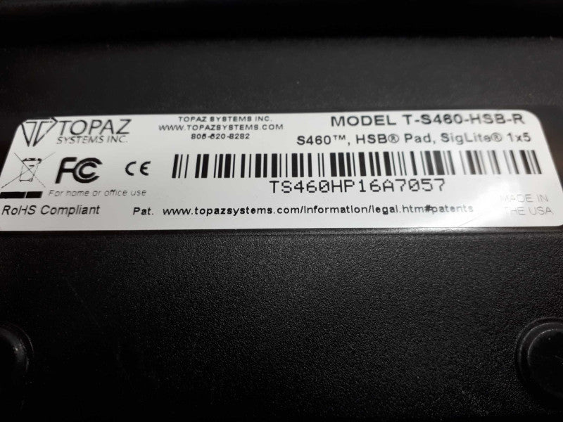 Topaz T-S460-HSB-R USB Electronic Signature Capture Pad &