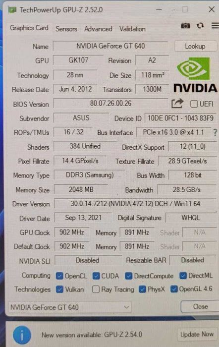 NVIDIA GT 640 2GB