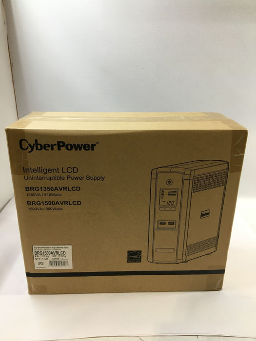 CyberPower Intelligent LCD BRG1500AVRLCD 12 Outlet 1500VA 900W Mini-Tower UPS Q