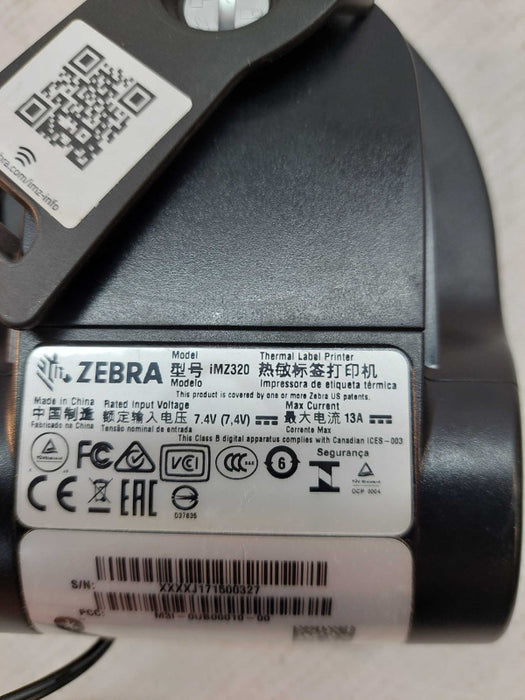 Zebra iMZ320 Direct Thermal Mobile Printer Bluetooth & WiFi