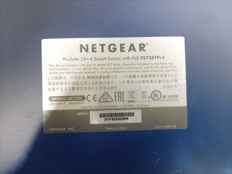 Netgear FS728TP v2 ProSafe 26 + 2 Smart Switch with PoE Q$