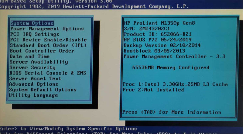 HP Proliant ML350p Gen8 Xeon E5-2667 v2 64GB DDR3L 2x PSU No HDD
