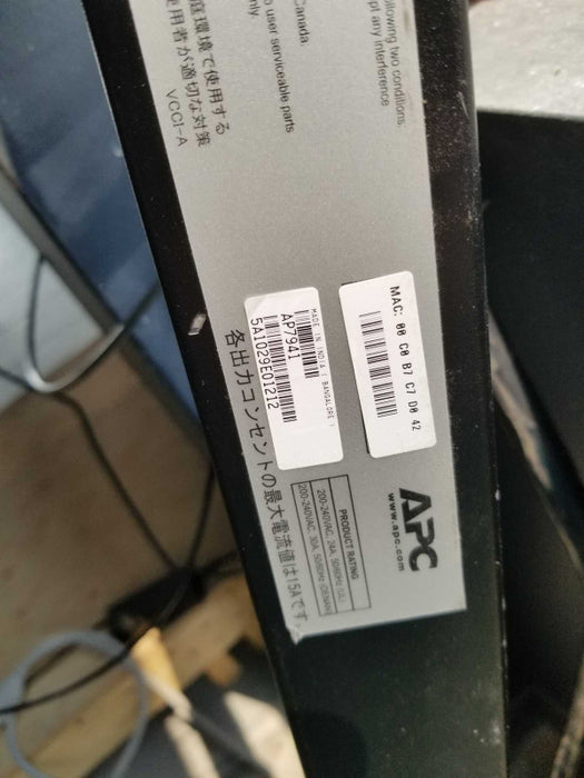 APC AP7941 PDU Switched 0U 30A 200/208V (21)C13 & (3)C19 Power Distribution #
