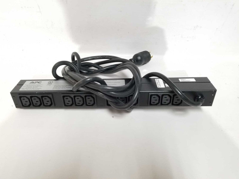 APC Rack Mount PDU, Basic 208V/20A, (12) Outlets, 1U Rackmount AP9566 #