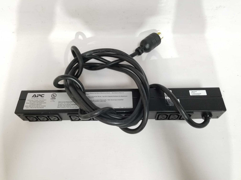 APC Rack Mount PDU, Basic 208V/20A, (12) Outlets, 1U Rackmount AP9566 #