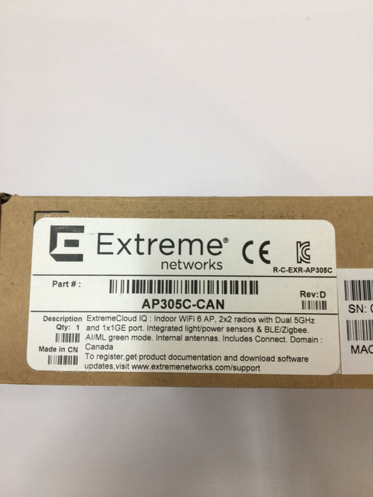 Extreme Networks AP305C-CAN ExtremeCloud IQ Indoor WiFi 6 AP