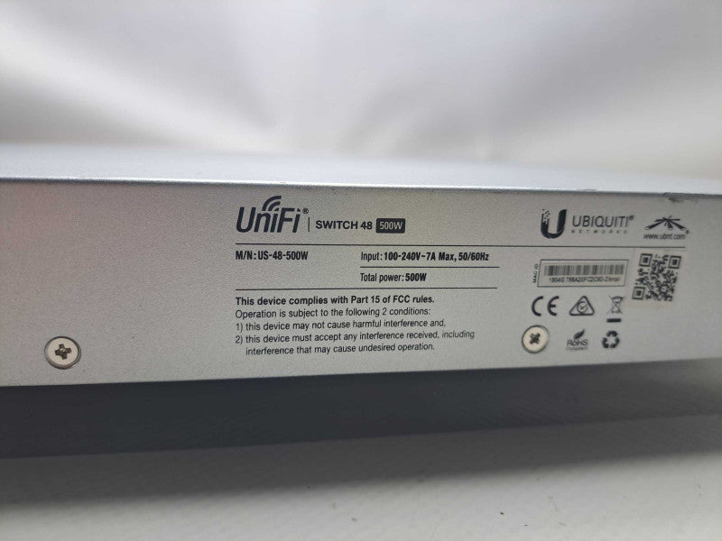 Ubiquiti UniFi (US-48-500W) 48-Port POE Rack Mountable Switch )