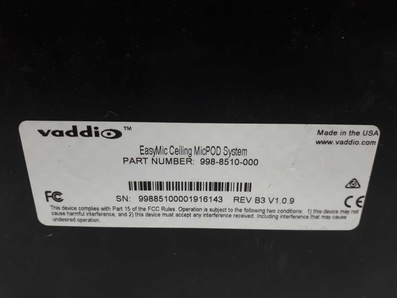 Vaddio 999-8510-000 EasyMic Ceiling MicPOD &