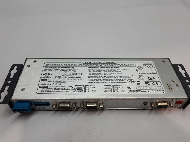 Extron SW2 VGA DA2 A/AF Switcher &