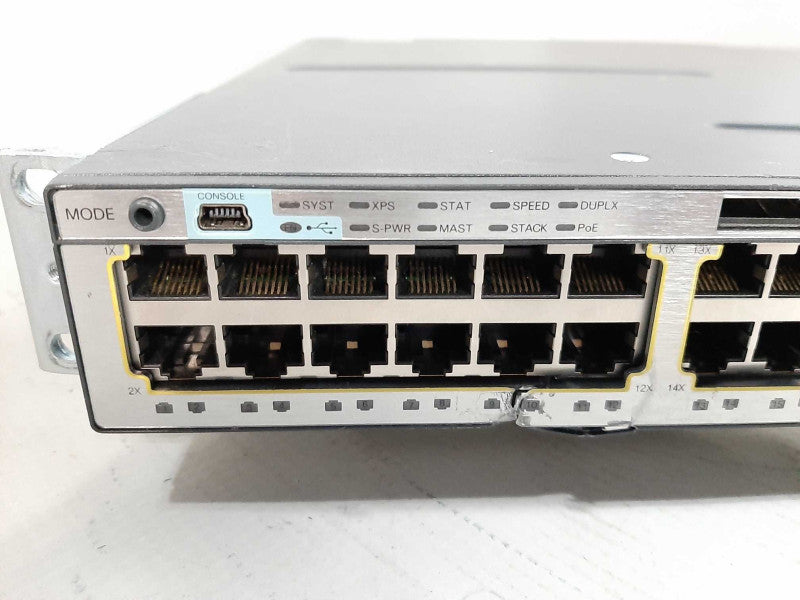 CISCO WS-C3750X-48PF-L 48 Port PoE+ Gigabit Switch 3750X-48PF C3KX-PWR-1100WA Q$