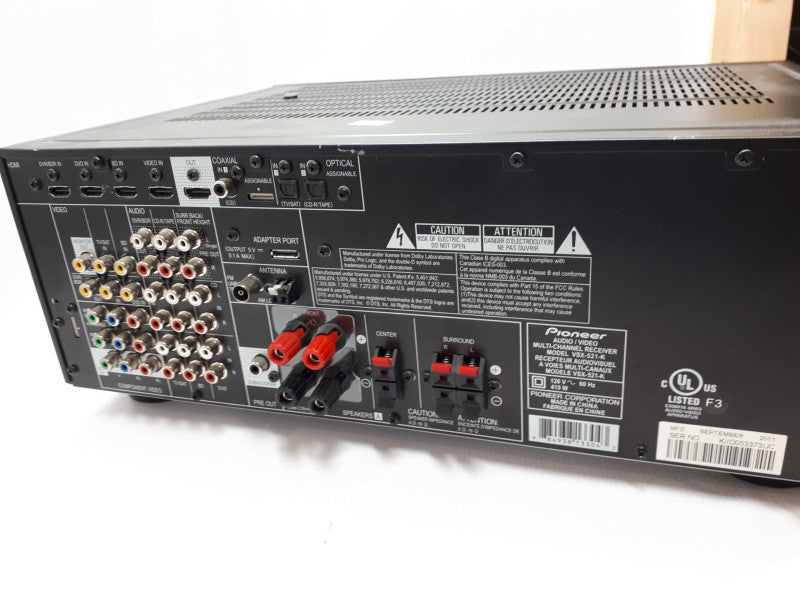 PIONEER VSX-521-K AV Receiver 5.1 Ch HDMI RECEIVER &