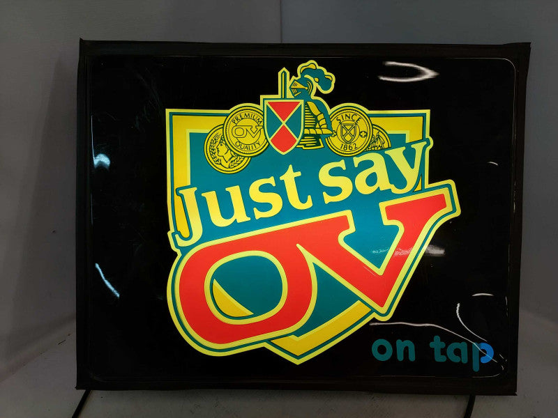 Vintage OV Beer Light , Just Say OV    Model: MIL584