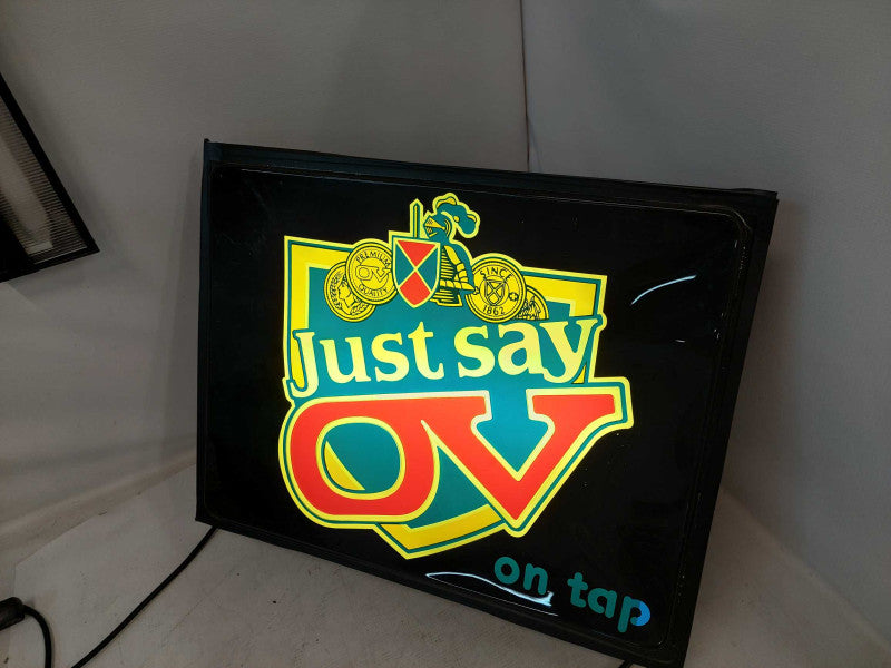 Vintage OV Beer Light , Just Say OV    Model: MIL584