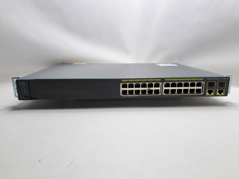 Cisco WS-C2960-24PC-L 24 Port POE Switch Dual Gigabit Uplinks + RackMount Q)
