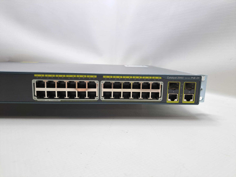 Cisco WS-C2960-24PC-L 24 Port POE Switch Dual Gigabit Uplinks + RackMount Q)