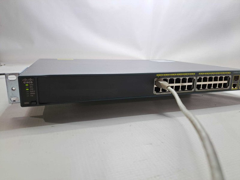 Cisco WS-C2960-24PC-L 24 Port POE Switch Dual Gigabit Uplinks + RackMount Q)
