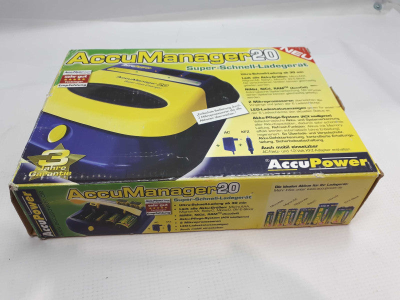 AccuPower AP2020 AccuManager 20 Super Fast Battery Charger &