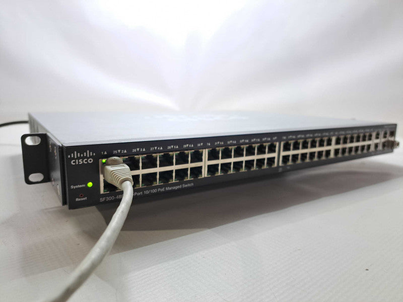 Cisco SF300-48P 48-Port 10/100 PoE- Managed Switch SRW248G4-K9 Q)