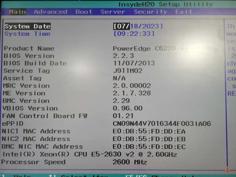 DELL PowerEdge C6220 II 6x Intel Xeon E5-2630 v2 @2.6GHz 512GB RAM  !