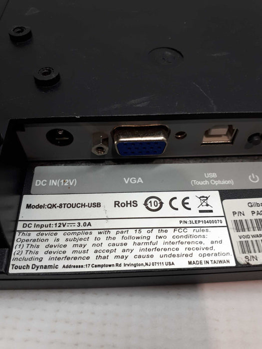QK 8touch usb Gilbarco Pa03440108a Screen &