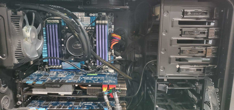 Custom PC i7-3820 CPU 64GB DDR3 RAM (2x) GTX670 4GB GPU 1050W PSU *READ @