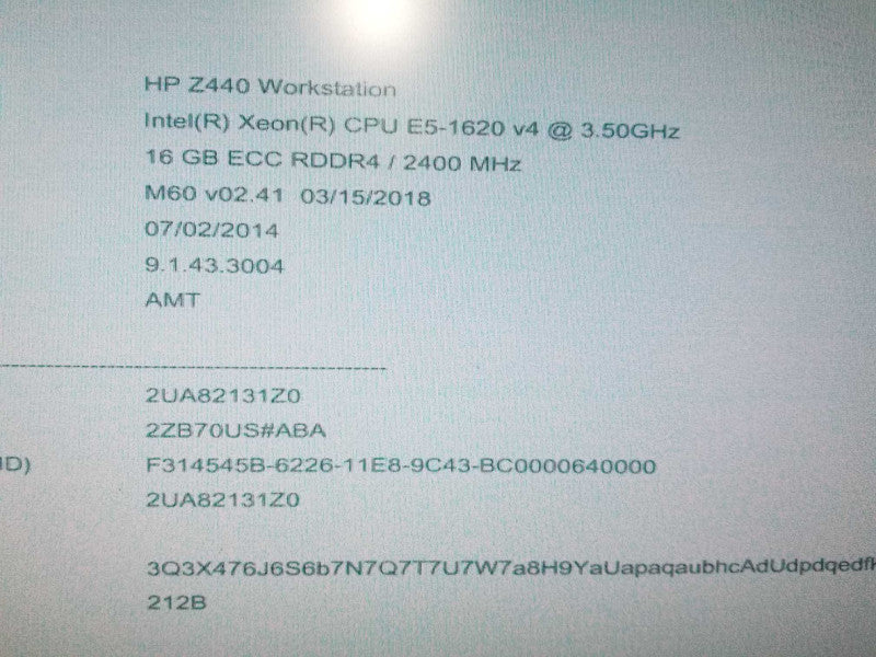 HP Z440 workstation Xeon E5-1620 V4 @ 3.50ghz / 16gb ram / READ #