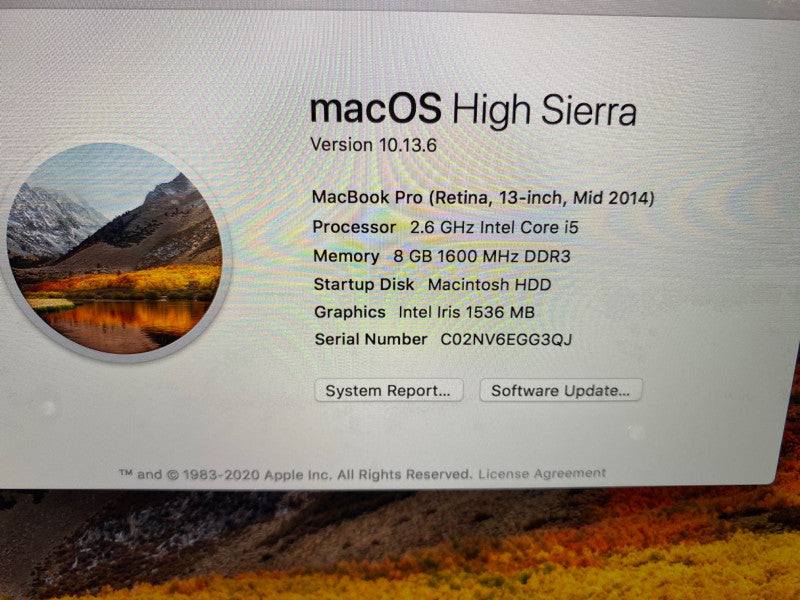 Apple MacBook Pro Retina 13-inch Mid 2014 i5-4278U 8GB RAM 256 GB SSD READ!