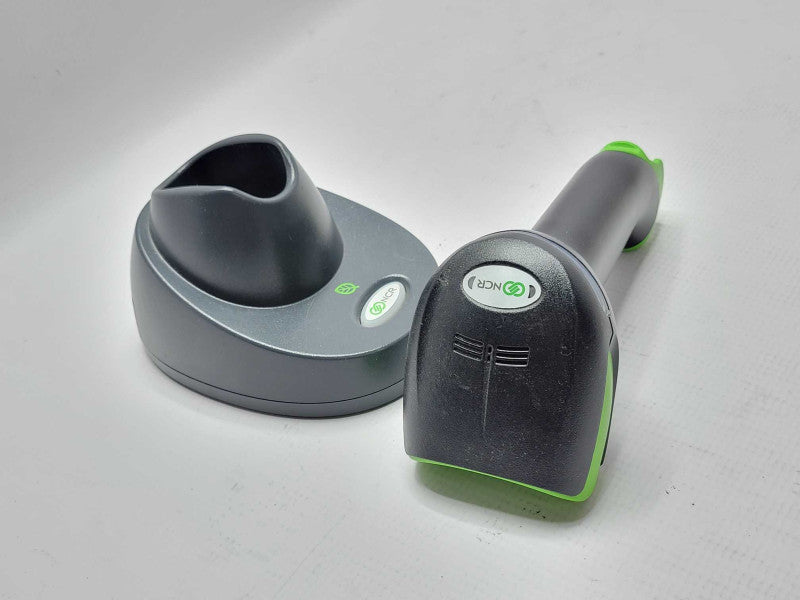 NCR 1902G-BF Handheld Barcode Scanner with Cradle, READ _