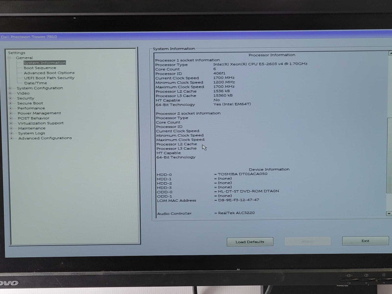 Dell Precision T7810, 1x Xeon E5-2603v4 1.7GHz, 16GB DDR4, NVS310, 500GB HDD _