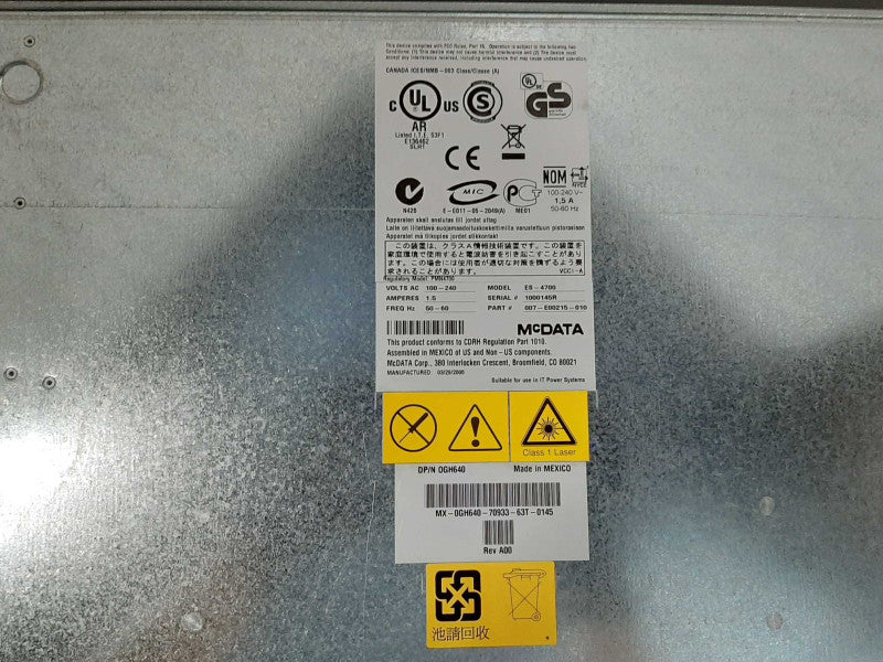 McData Sphereon 4700 ES-4700 007-000226-001 PMN4700 Q$