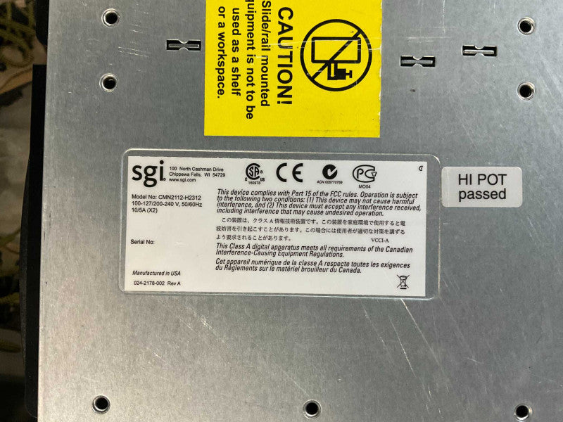 H2312XXKRS 2U 4-node server 8x Intel E5-2630v2 @2.6 GHz 512GB RAM  Q-