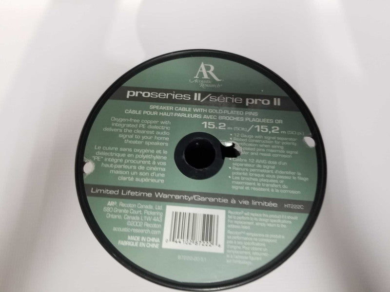 Acoustic Research ProSeries 2 Sspeaker cable HT222C - 12 Gauge #
