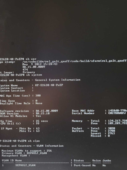 HP ProCurve 2620-48-PoE+ 48 Port J9627A PoE Managed switch  _