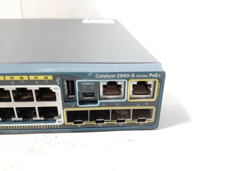 Cisco WS-C2960S-48FPS-L 48 Port PoE+ Gigabit Network Switch Q$