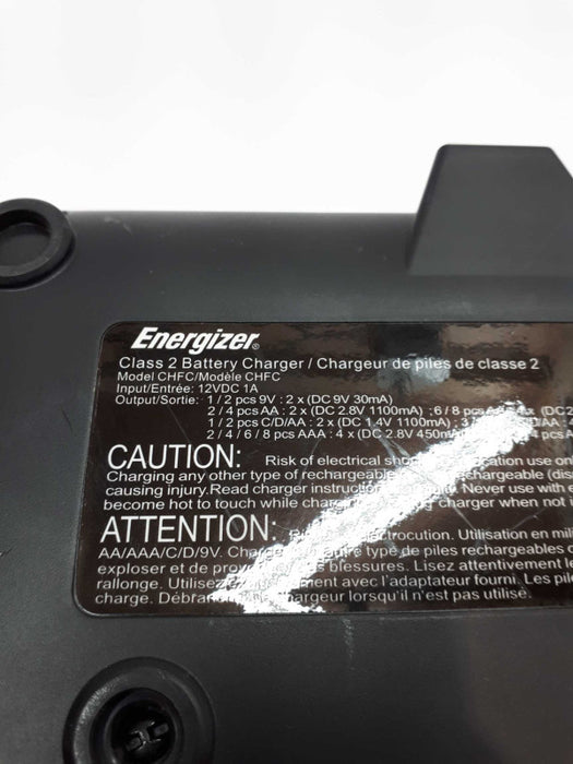 Energizer Class 2 battery Charger Model:CHFC Ni-MH only. 9V/AA/AAA/C/D &