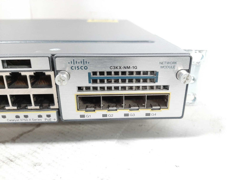 Cisco WS-C3750X-48P-S 48 Port PoE+ Gigabit Ethernet Switch C3KX-PWR-715WAC Q$