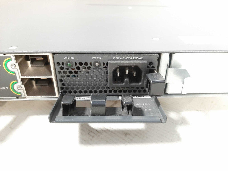 Cisco WS-C3750X-48P-S 48 Port PoE+ Gigabit Ethernet Switch C3KX-PWR-715WAC Q$