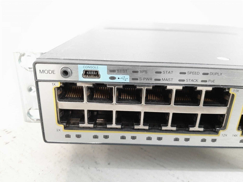 Cisco WS-C3750X-48P-S 48 Port PoE+ Gigabit Ethernet Switch C3KX-PWR-715WAC Q$