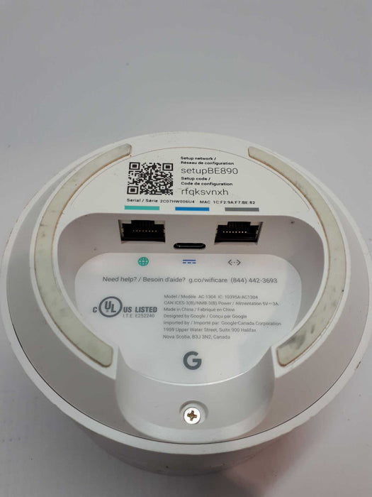 Google AC-1304 1-Port 1200Mbps Wireless WiFi System Router / Exten &