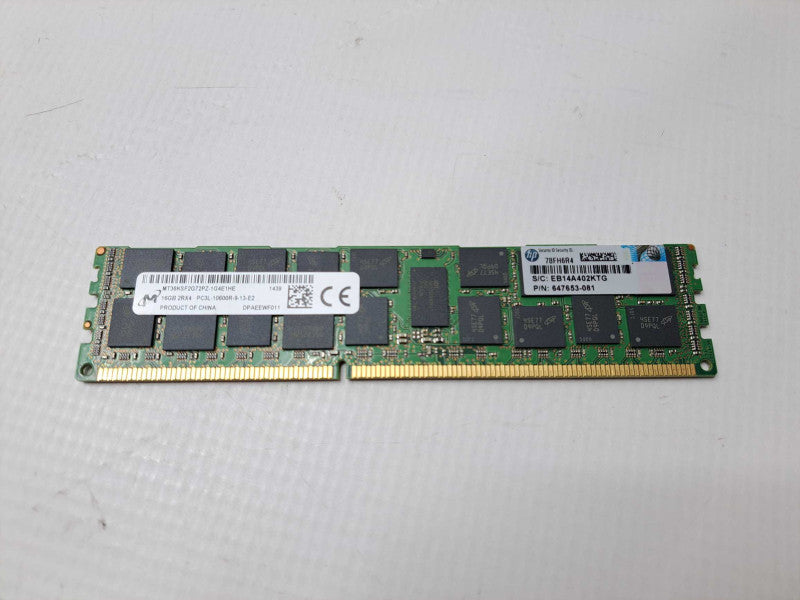 Micron 16GB 2RX4 PC3L-10600R Server Memory Q)