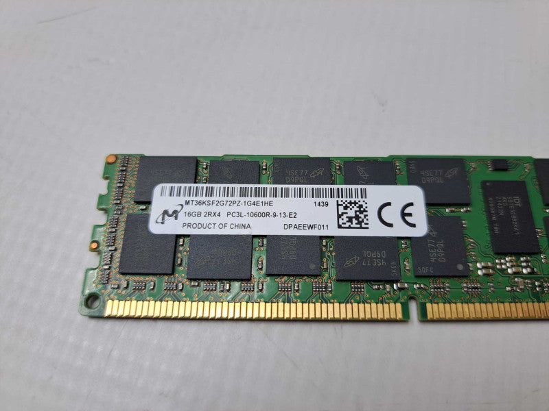 Micron 16GB 2RX4 PC3L-10600R Server Memory Q)